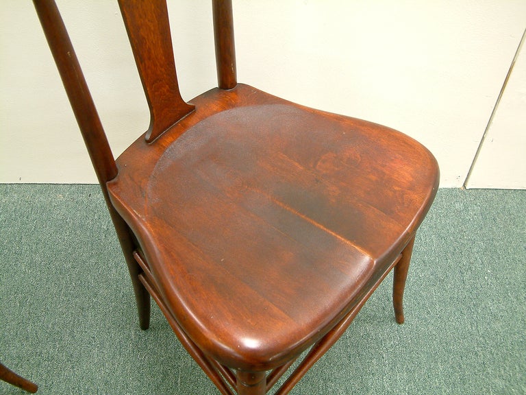 F. H. Conant's Sons Highback Cherrywood Side Chairs In Excellent Condition In Richmond, VA